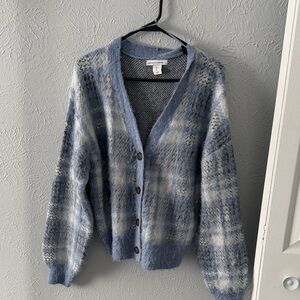 Blue Knit Cardigan- Size L
